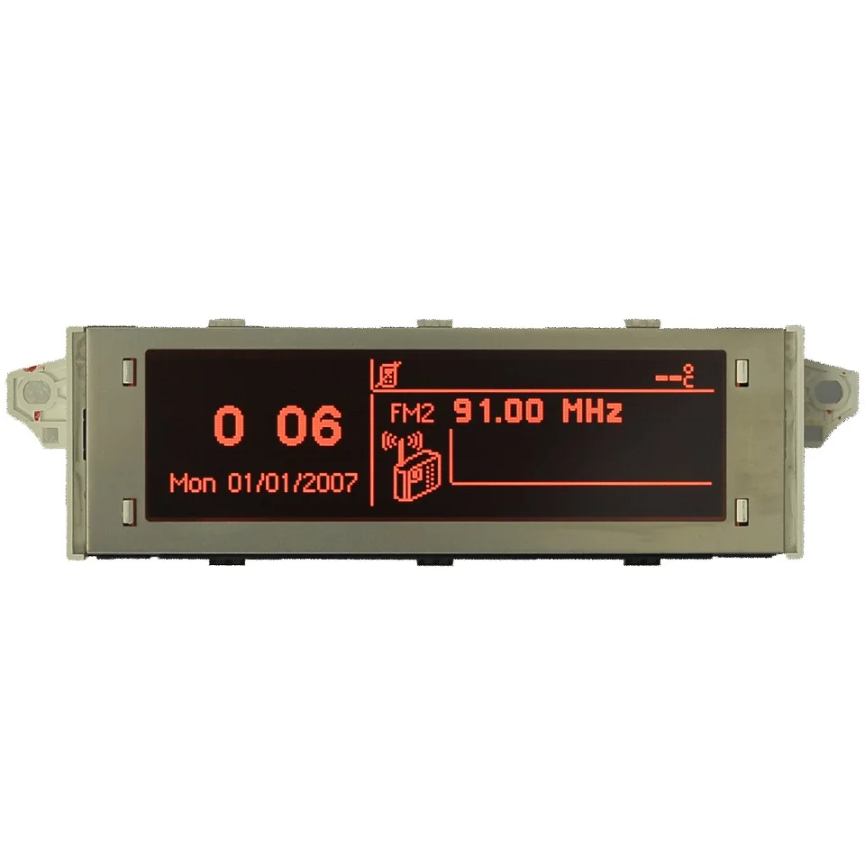 Best Car Screen support USB and Bluetooth Display red monitor 12 pin Suitable 307 207 408 C4 C5 Red Screen 12 pin