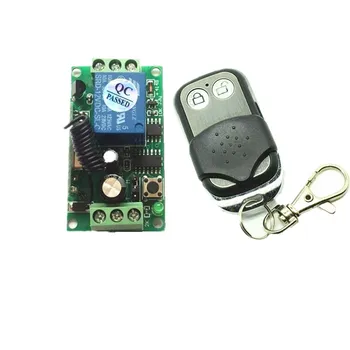 

DC 12V 24V 1CH RF Wireless Remote Control Switch System,Metal Frame Transmitter & Receiver Lock&Unlock two button