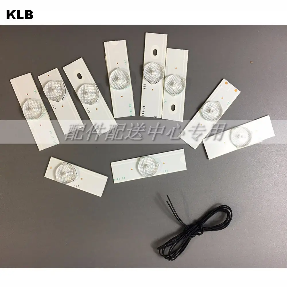 

2 pack x Led Strips 3v Bulbs Diodes 32-65 inch Tv Optical Lens Fliter Backlight w/ cable Double-side Tape 20pcs total