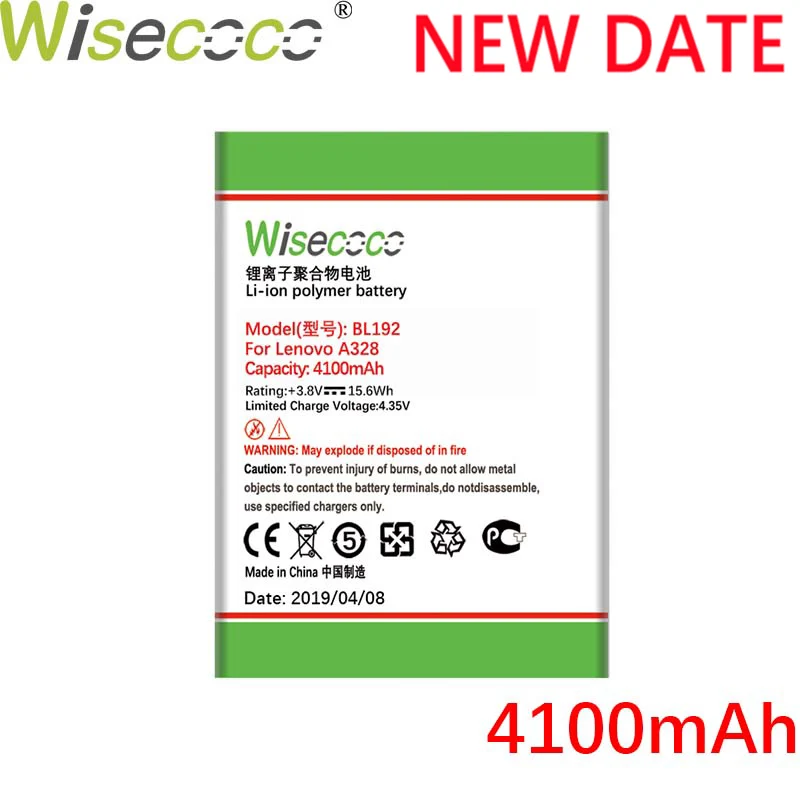 

Wisecoco BL192 4100mAh Battery For Lenovo A300 A590 A750 A529 A328 A328T A526 A388T A680 PHONE Battery Replace+Tracking Number