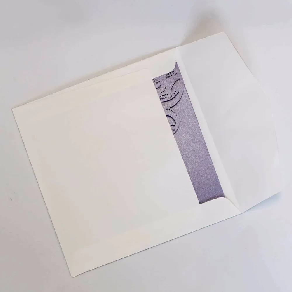 Purple Pocket Invitations Customized Invitation Cards
