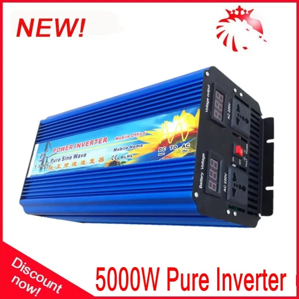 

Digital Display inversor de 5000W Pure Wave 5000W Peak 10000W dc/ac Pure Inverter 5000W Peak 10000W Pure inverter 12v/24v DC
