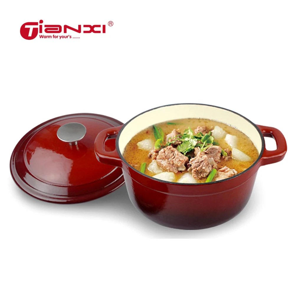 21 CM Cast Iron Pots Round Cast Iron Stew Pot Cast Iron Uncoated Heat