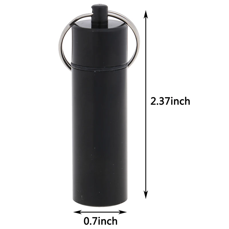 Waterproof Aluminum Pill Box Container Keychain Medicine Holder Box Health Care 1pc Color Random NEW