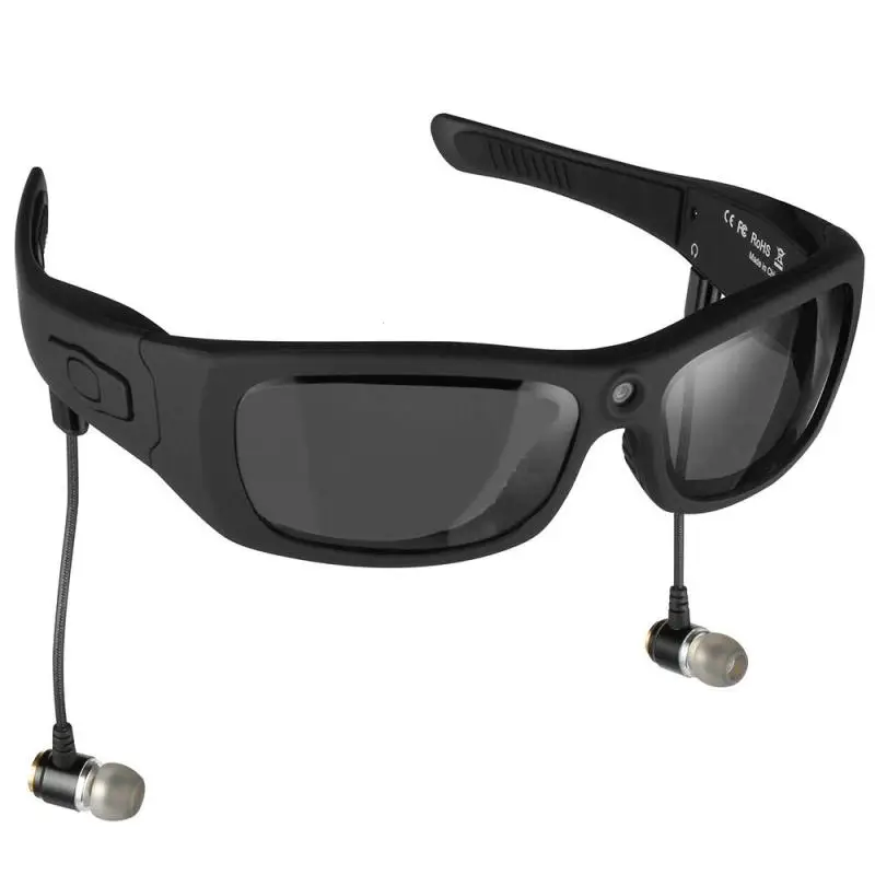 

1080P Glasses Camera with Bluetooth MP3 Player Sunglasses DV Headset Sports Driving Forensics Recorder Polarized Lens Camcorders