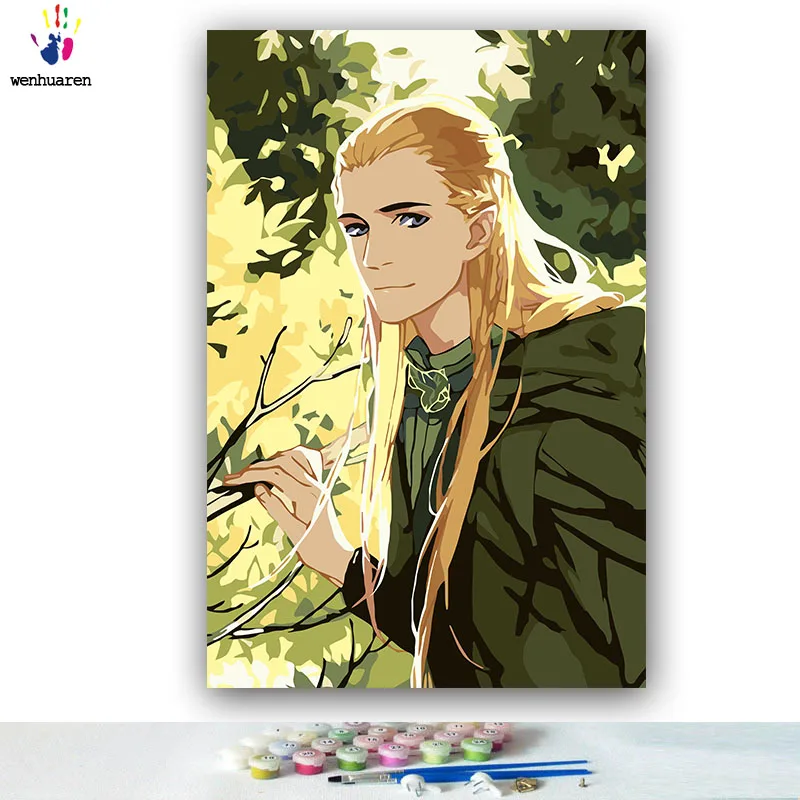

DIY colorings pictures by numbers with colors The Lord Of The Rings Legolas Greenleaf picture drawing painting by numbers framed