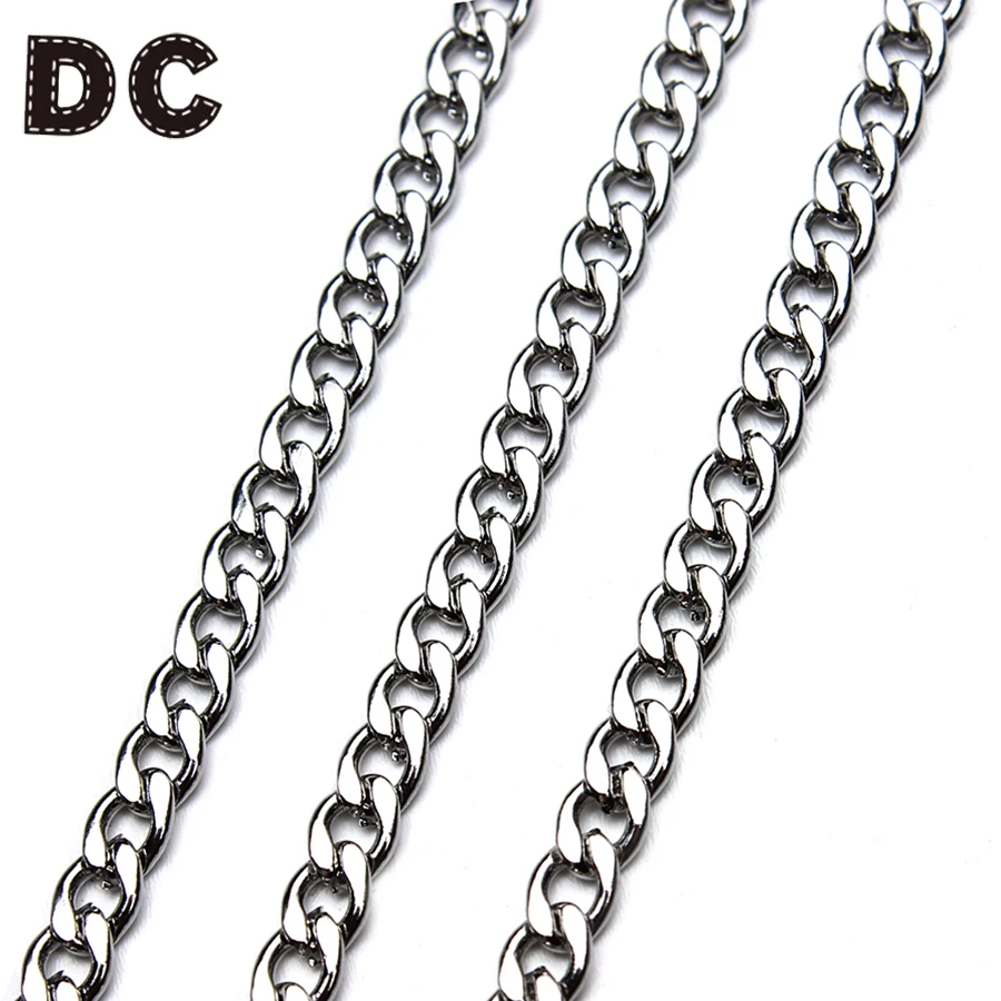 DC 5meter/lot 3/4/5mm Silver Tone Stainless Steel Open Link Chain Bulk
