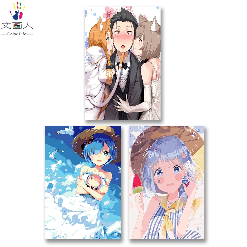 

DIY colorings pictures by numbers with colors a different world from scratch Japanese drawing painting by numbers framed Home