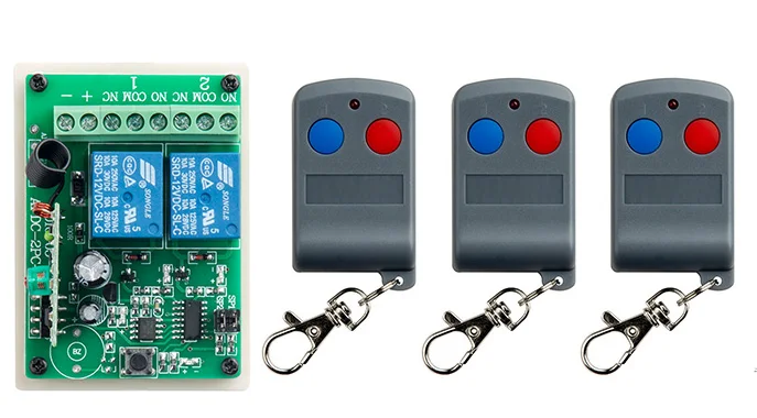 

latest DC12V 10A 2CH RF Remote Control Switch System 3X Transmitter + 1 X Receiver 2ch relay smart home z-wave