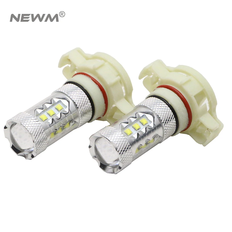 2x 30W 50W 80W H16 5202 LED Bulb CREE Chip Car Fog Light DC 12V 24V