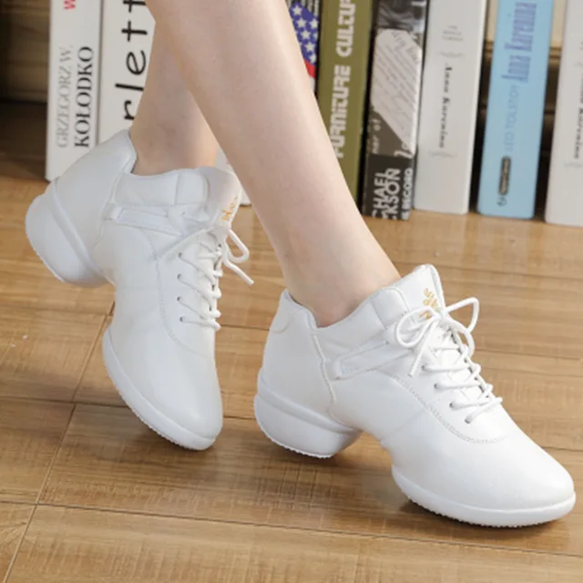 2018 White Dance Shoes Raised Soft Bottom Women's Sneakers Ladies Adult