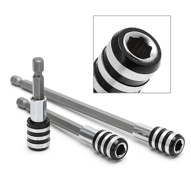

3Pcs/set 1/4'' Hex Quick Release Screwdriver Bit Holder Extension Bar 60-150mm