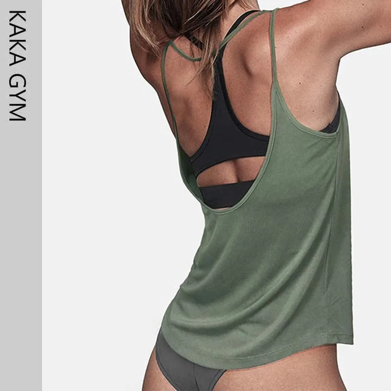 

Women Workout Gym Tank Summer Sports Vest Fitness shirt Sleeveless Yoga Tank Tops Women Back Quick Dry pure color Yoga Shirts