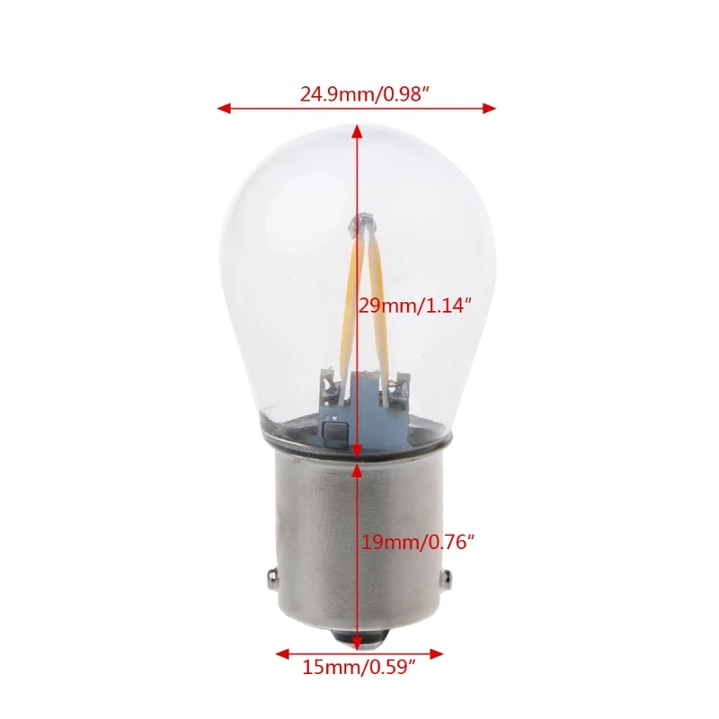 Car-Styling DC12V 1156 P21W Ba15s Lamp LED COB Yellow Light DRL 12V Reverse Turn Signal Light Automobiles Blubs