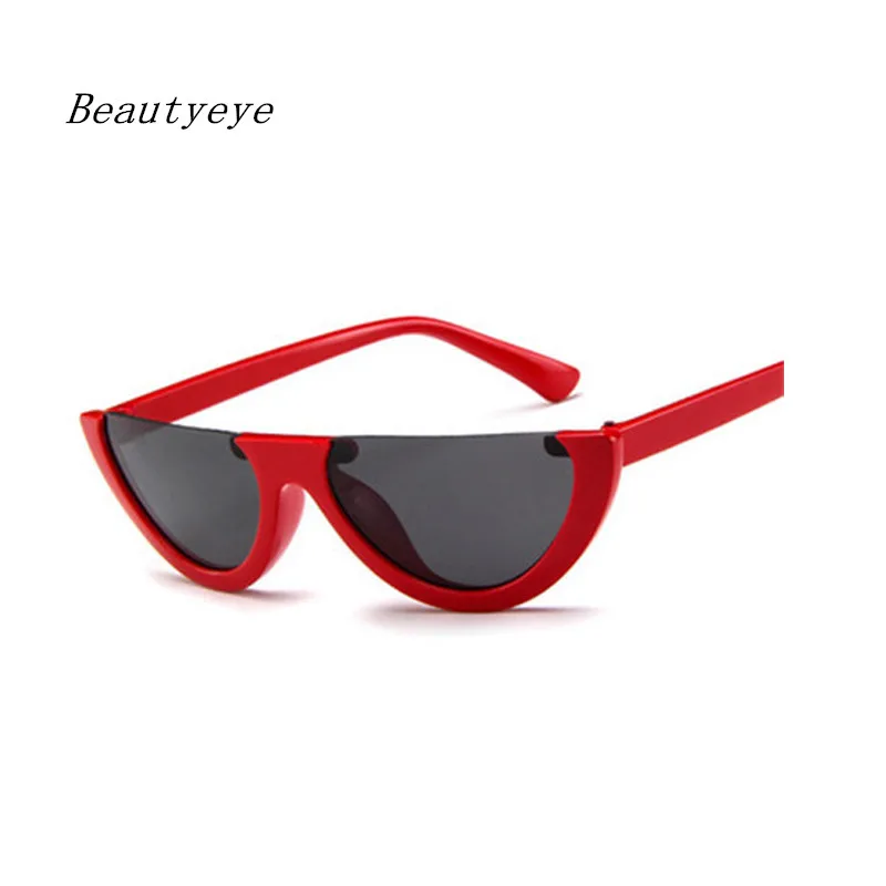 

Солнцезащитные очки женские, кошачий глаз, в полуоправе, без оправы, 2018