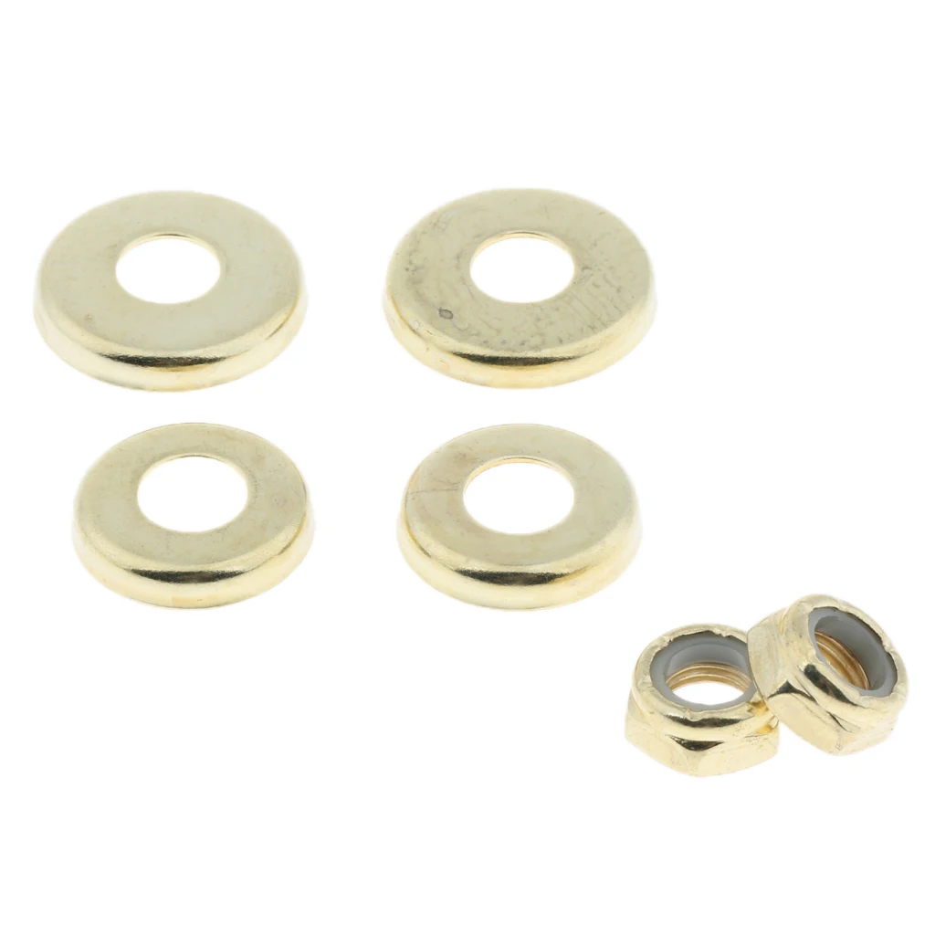 4pcs Replacement Longboard / Skateboard Bushings Washers Cup Cushion Shock Proof With 2pcs Nuts Truck Bushings Washers