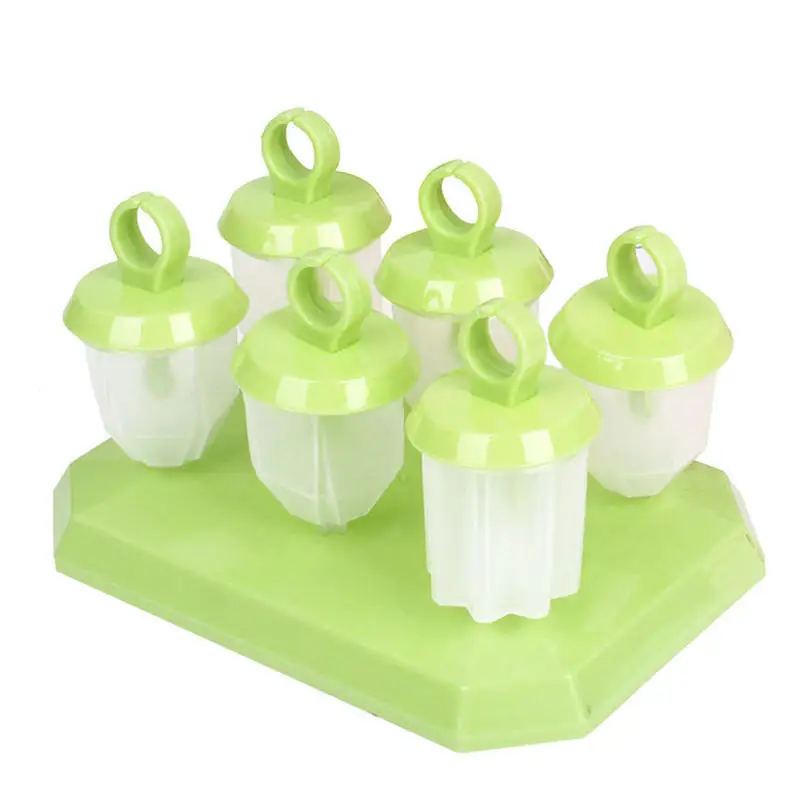 

DoreenBeads 6 PCs/Set Ice Cream Mold Non-toxic Ice Tray Tubs Box Popsicle Making Tools Kitchen Bar Summer Party 17*12*9.5 cm