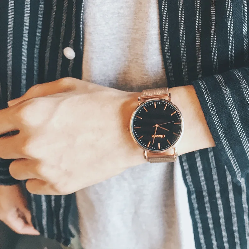 

Classical Simple Fashion Retro Men Quartz Watches Metal Weave Leisure Ultra Thin Man Watch Male Dress Watches Relogio Masculino