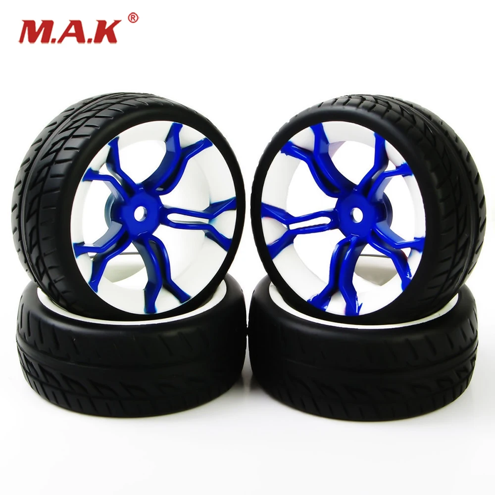 

4 Pcs/Set 12mm Hex 1/10 Scale Rubber Tires Wheel Rim For HSP HPI RC 1:10 Flat Racing On Road Car Model Kids Toys Accessories C