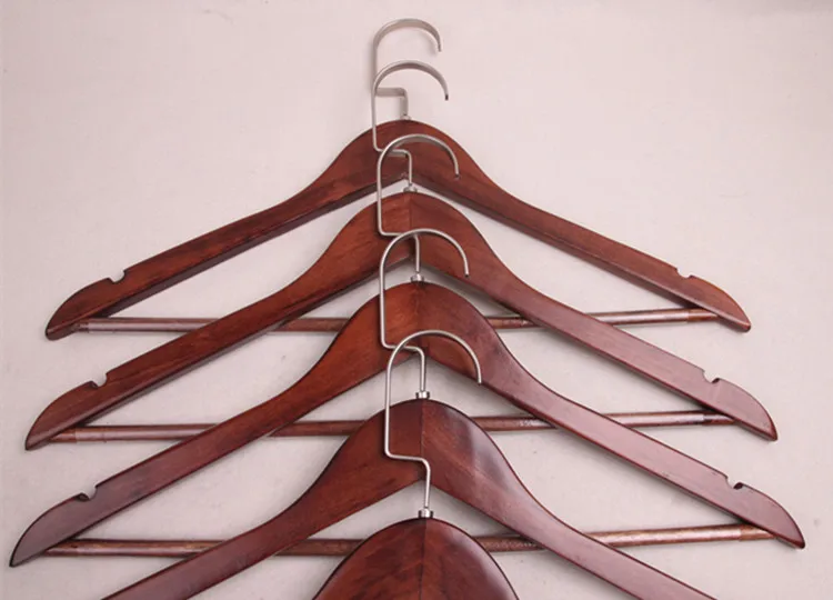 10 шт./лот 43 см деревянные вешалки деревянная вешалка для одежды Нескользящие деревянный брюки стойку