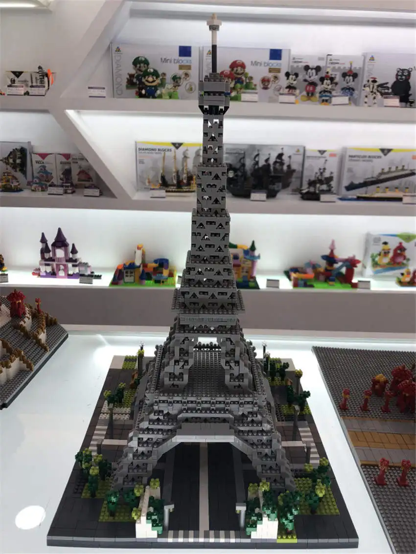 YZ 3D Creative Architecture Bricks Mirco Paris Eiffel Tower blocks Leaning Of Pisa Cathedral toys For Kids Educational toy | Игрушки и