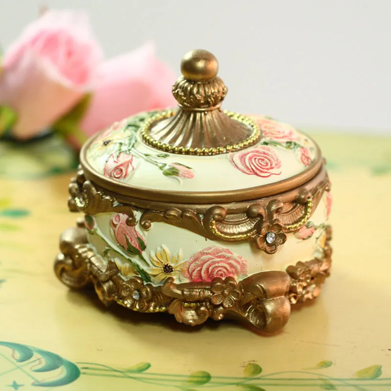 New Fasion Resin Trinket Box Figurine Ring Holder Earring Jewelry