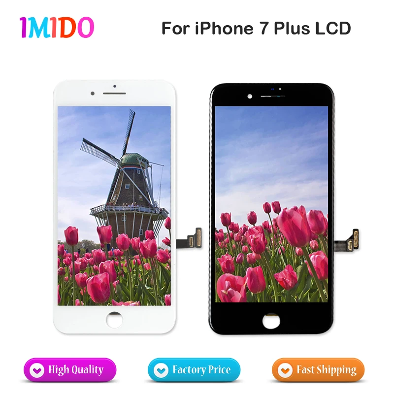 20 шт. Бесплатная доставка DHL FedEx LCD для iPhone 7 Plus дисплей сенсорный экран дигитайзер
