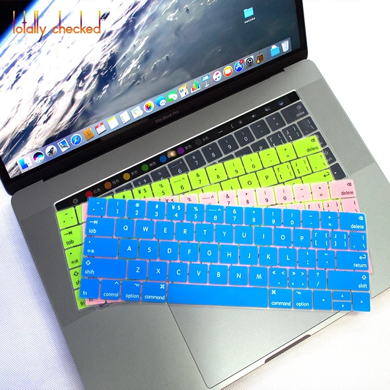 Новый силиконовый чехол для клавиатуры с английским алфавитом США Apple 2016 MacBook Pro