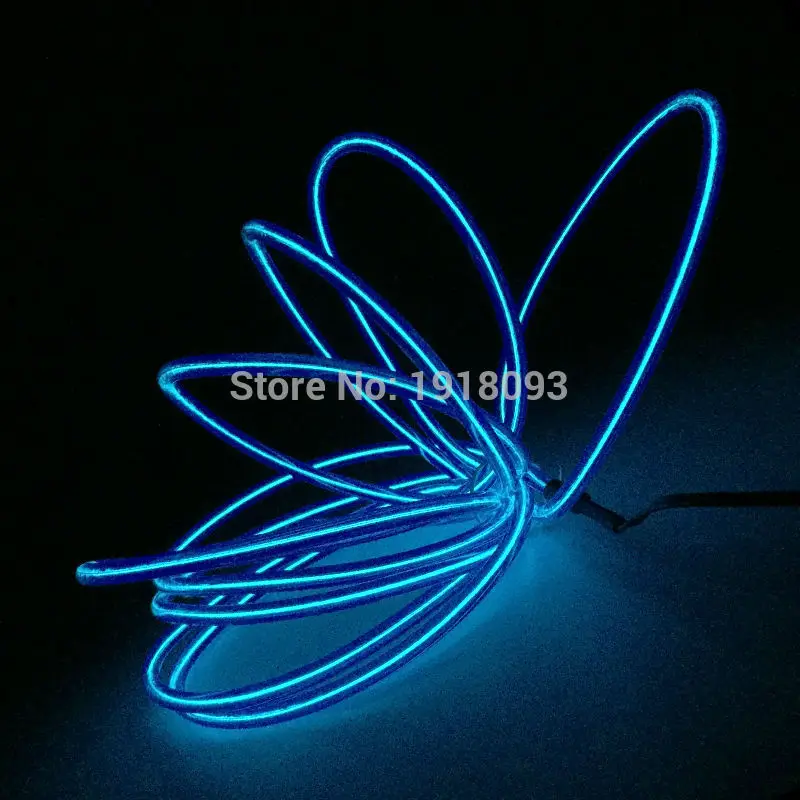 Дешево! Высококлассный 5,0 мм 10 цветов 1-25 м стиль энергосберегающий EL провод светодиодные полосы неоновый светильник для дома, украшения сада - Испускаемый цвет: Blue