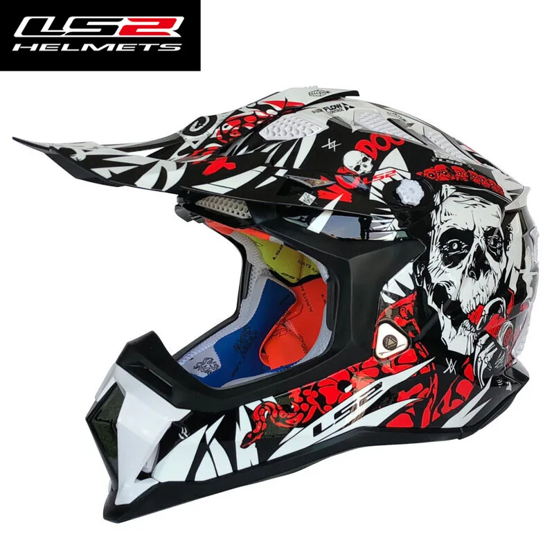 LS2 MX470 шлем для мотокросса для мотоцикла Байк MTB горный велосипед DH MX высокое качество внедорожные шлемы - Цвет: 1