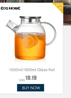 1000/1500 мл большой емкости боросиликатного стекла чайники прозрачные взрывозащищенные бутылки для воды кофе сок напиток чайник