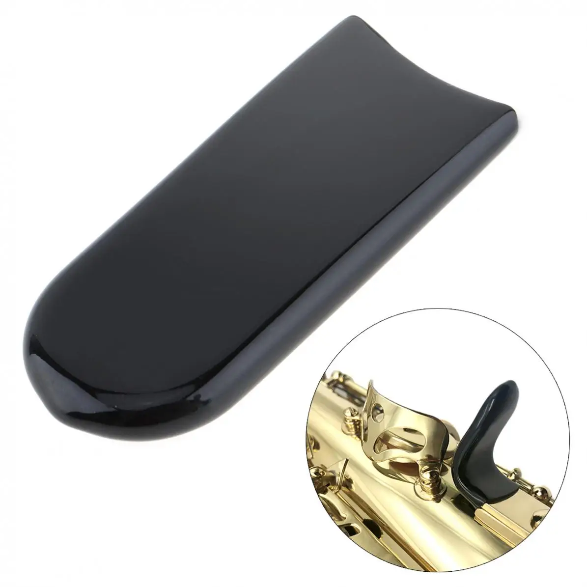 

Rubber Saxophone Black Thumb Rest Saver Cushion Pad Finger Protector Comfortable for Alto Tenor Soprano Saxophone