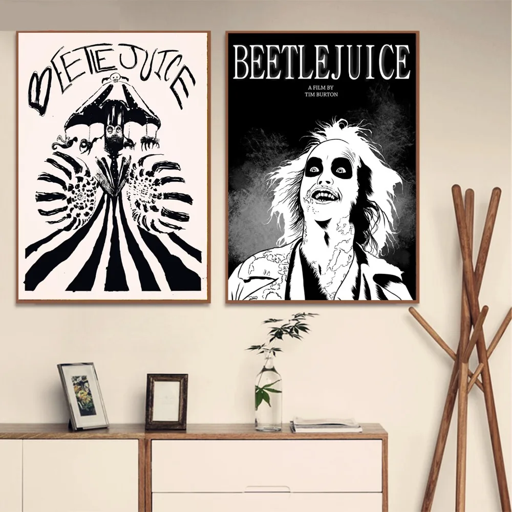 Betlejuice мультфильм комический стиль настенная живопись холст постер для домашнего