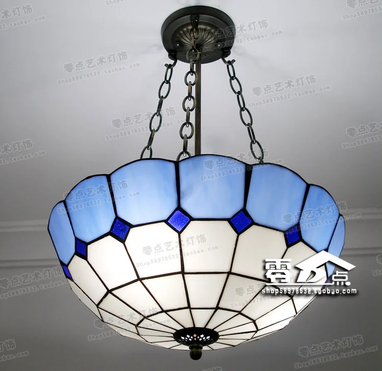 

Tiffany Retro Vintage Pendant Lights Glass Lampshade Loft Pendant Lamps E27 110V 220V for Dinning Room Mediterranean-style