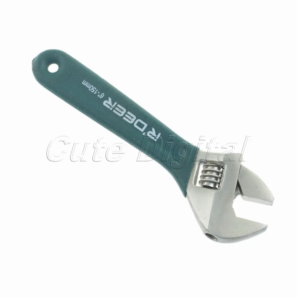 Hot Professional 6 inch carbon steel Adjustable Wrench Spanner Plastic