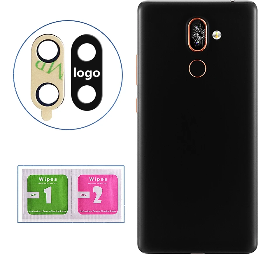 Back Camera Glass Lens for Nokia 7 plus Camera Glass for Nokia 7 plus HD Cover Phone Repair Parts Replacement Free Wipes AAA  (9)