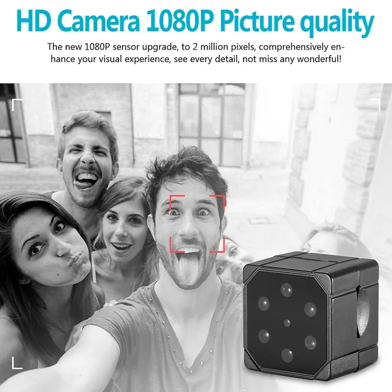 Портативная мини камера SQ19 HD 1080P с функцией инфракрасного ночного