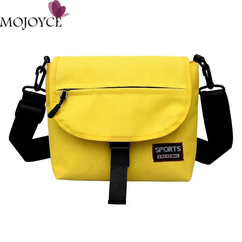 

Simple Unisex Messenger Bag Boys Girls Simple Shoulder Bags 2018 Casual Crossbody Handbag Black Yellow White bolsos Mujer Nylon