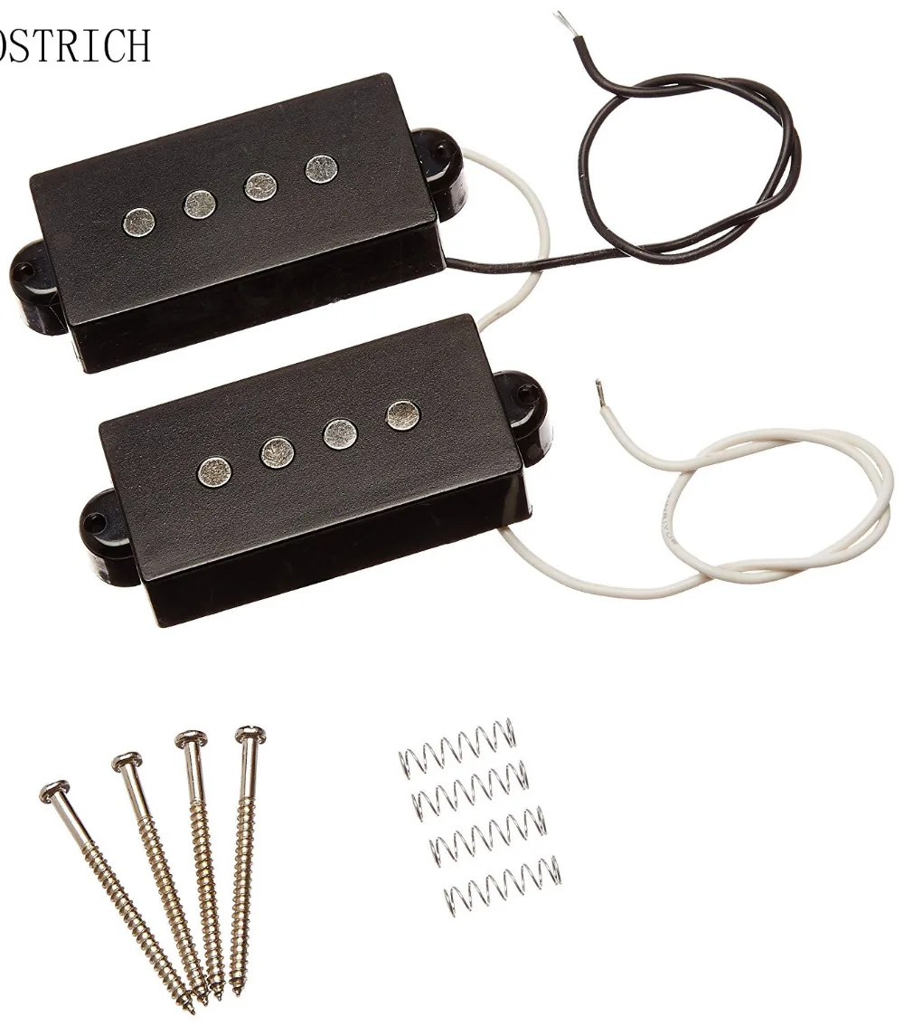 1set 4 String Noiseless Pickup Black for Precision P Bass Replacementin Guitar Parts