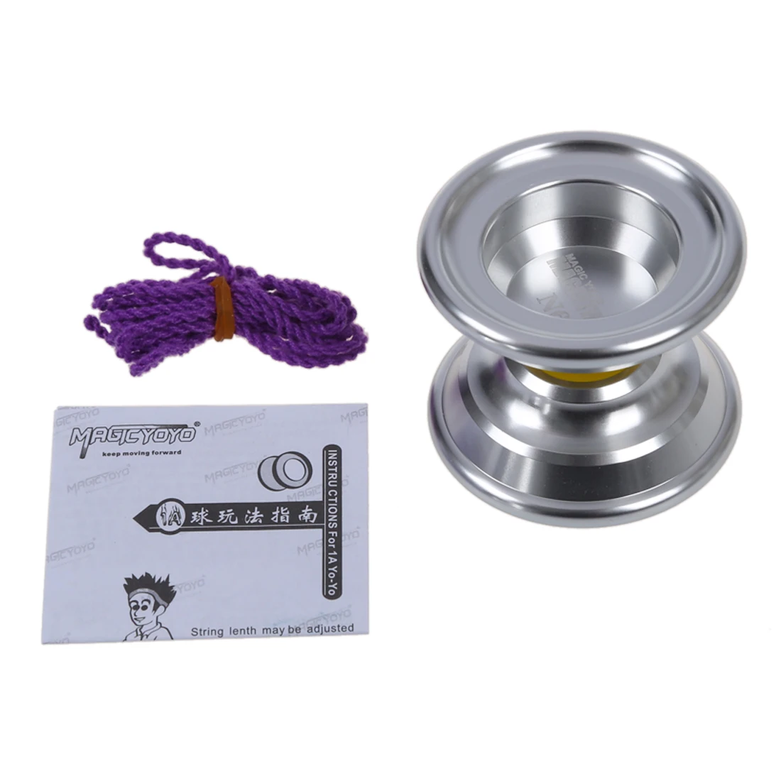 

New MAGIC YOYO Silver Aluminum Professional YoYo w/ String