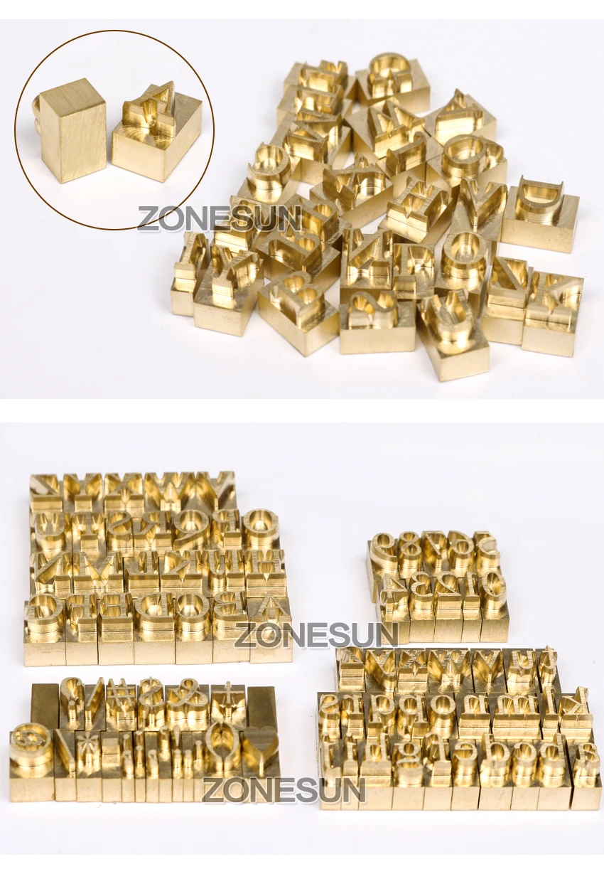 ZONESUN-CNC Engraving Mold, Letras Personalizadas, Hot Foil
