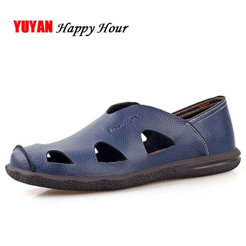 

Genuine Leather Sandals for Men Summer Shoes Male Brand Summer Footwear Non-slip Men's Beach Sandals ZHK212