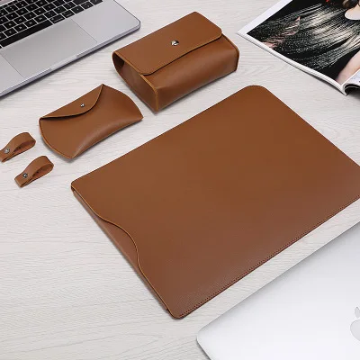 Сумка для ноутбука Macbook Air 13 retina 11 12 15 15,4 чехол для ноутбука Xiaomi Pro 13,3 Surface Pro 4 5 6 12,3 кожаный чехол - Цвет: brown sets
