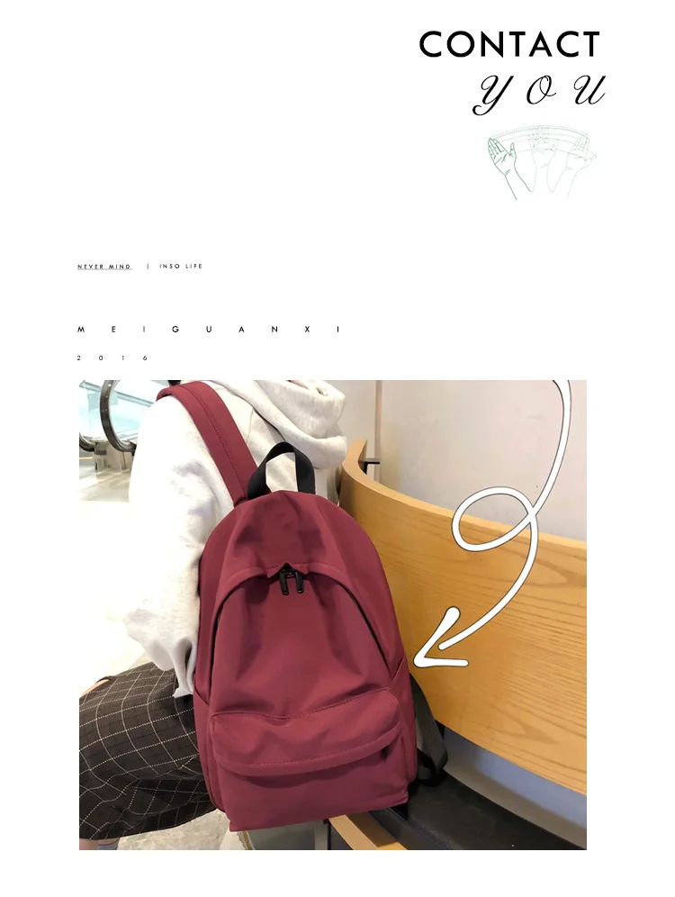 casual grande capacidade saco de escola simples