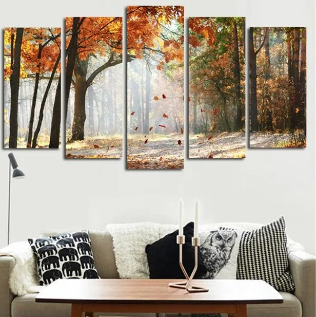 

5PCS 5d diamond painting forest Full square Rhinestone Cross Stitch floral Pattern Mosaic Multi-pictures Home Decorative Crafts