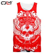CJLM Прямая поставка майки для мужчин горячая Распродажа 3D крутой принт цветной череп 3d майка Hombre хип хоп Уличная Панк майка без рукавов рубашки
