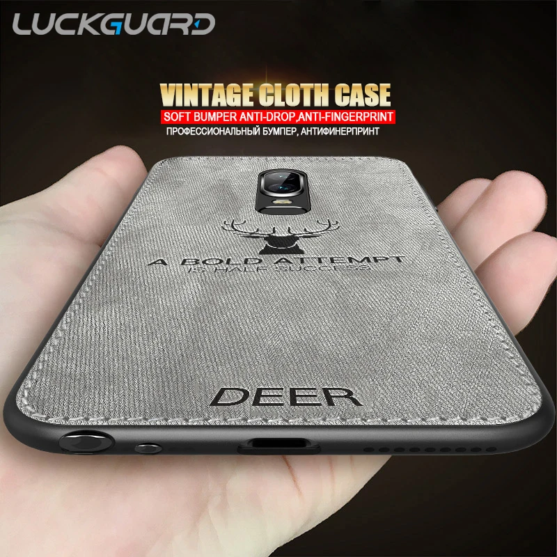 

Oneplus 6 7 Pro Case One plus 6T 5T Back Cover Luxury Fabric Cloth Phone Case Shockproof Silicone Edge For Oneplus 5 5T 6 7 Pro