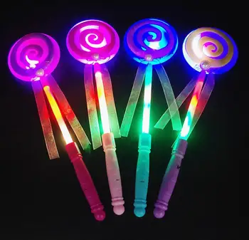 

500PCS Cute Lollipop Ribbons LED Glowing Stick Flashing Light Kids Concert Wedding Birthday Party Decoration
