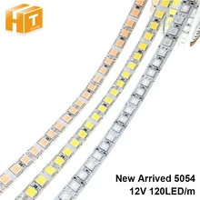 Tira de luz de led, fita flexível 5054 dc12v 120leds/m 5m branco quente frio azul rosa, tira de led rgb 5050 120led/m.