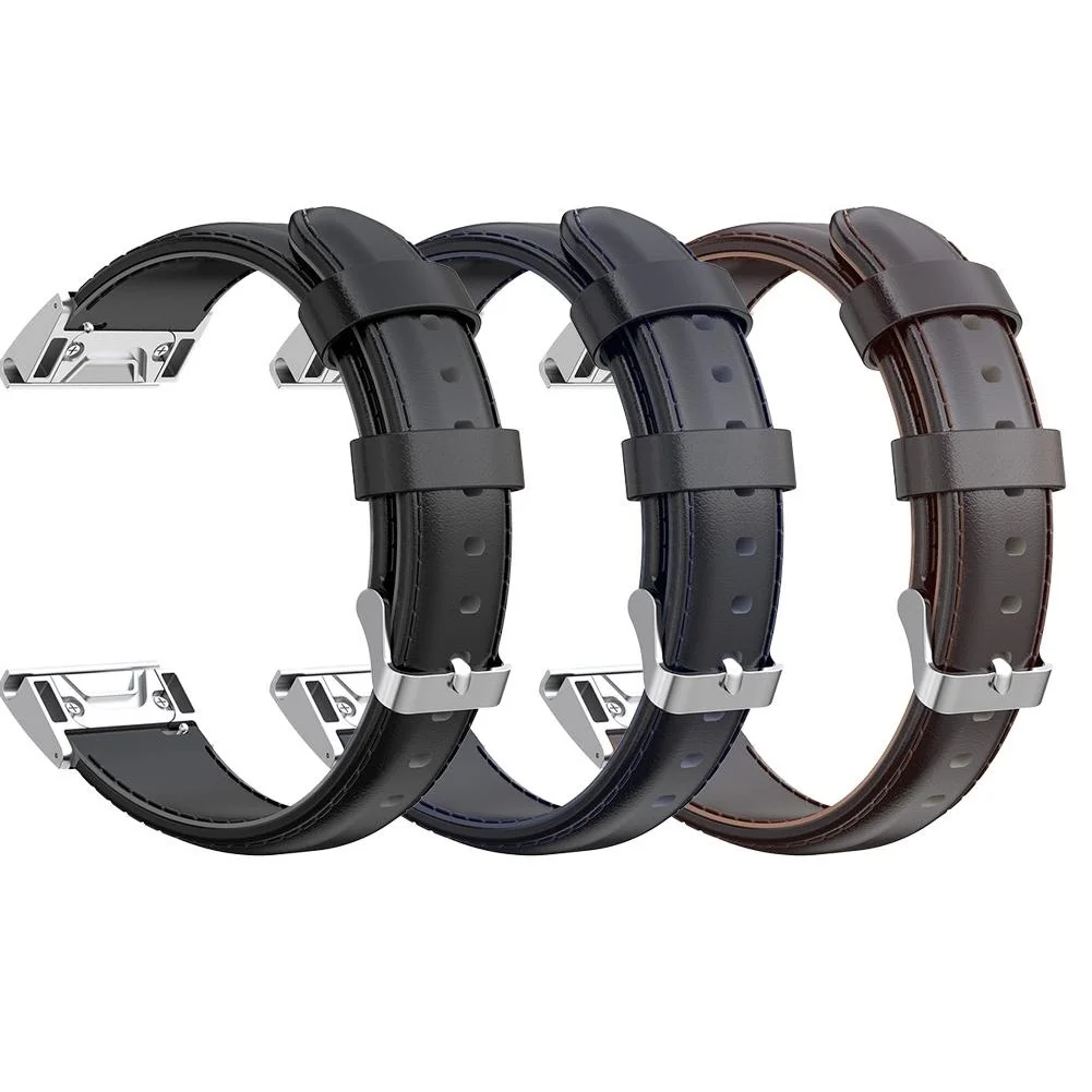 

Business Genuine Leather Watch Strap Wrist Band for Garmin Forerunner230 235 620 630 735/Fenix5 Forerunner945 935/Fenix3 Fenix5X